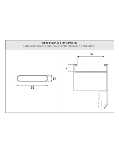 3335 - Louvers for fixed slats shutters - 50 x 10 mm - Slot   36 mm