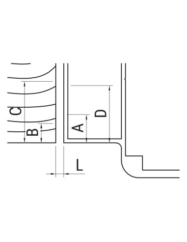 AG100-C - Charnière pour portes d'intérieur en aluminium/bois, 3 trous