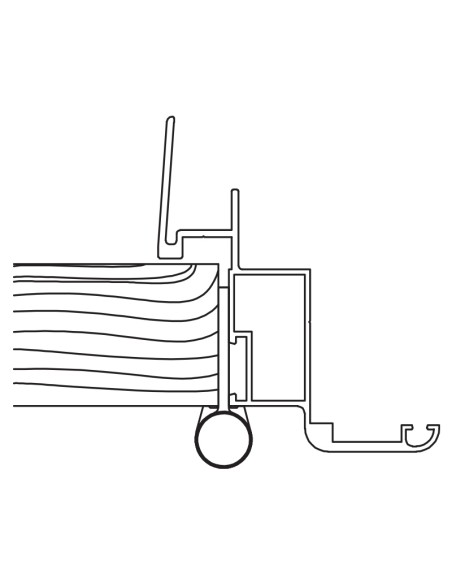 AG100-DCB - Hinge for indoor aluminium/wood doors for medium-heavy use - Frame with groove