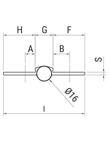 AG100-DCB - Hinge for indoor aluminium/wood doors for medium-heavy use - Frame with groove