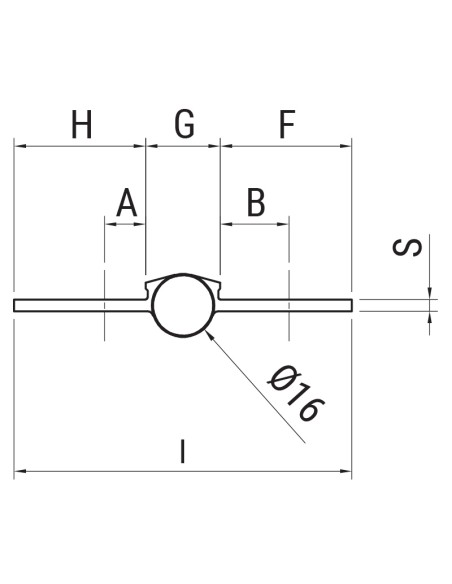 AG100-DCB - Hinge for indoor aluminium/wood doors for medium-heavy use - Frame with groove