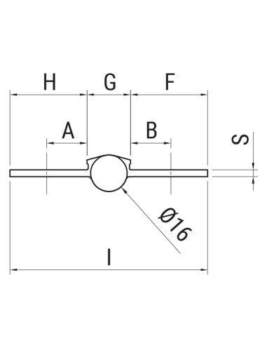 AG100-TH - Hinge for indoor aluminium/wood doors for medium-heavy use - 2 holes