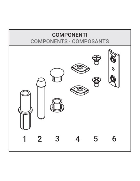 AG-DCA - Hinge for indoor aluminium/wood doors - Frame with groove