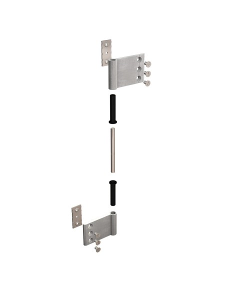 AN011 - Two wings hinge in aluminium - Long offset
