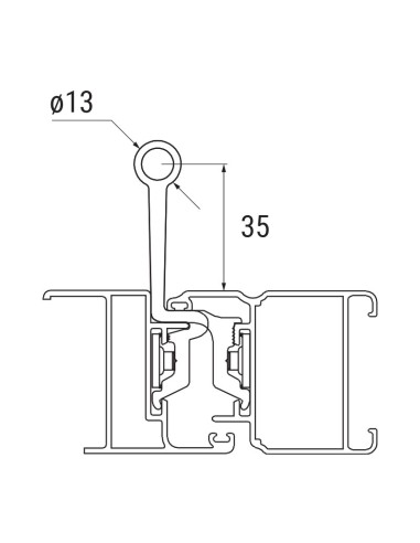 AW06041 - Hinge with threader plate and long offset