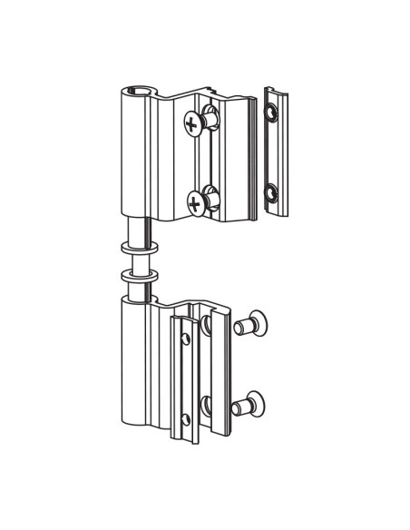 HT.2023.00 - Two wings hinge (Eurogroove) - Load capacity: 60 kg