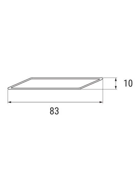 PR3612L - Slat profile 83x10 lg.6500 mm for 3612-3634-3635