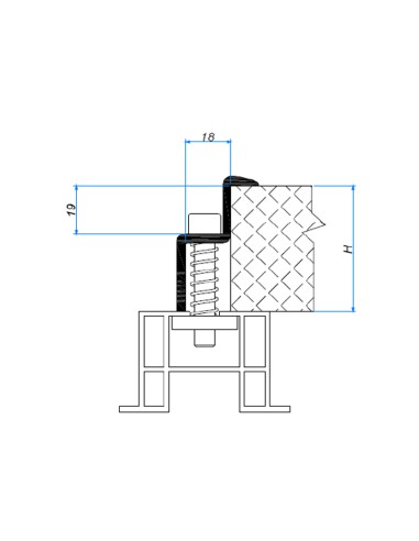 HE-MTS-31 - MORSETTO TERMINALE SEMPLICE IN ALLUMINIO H 31
