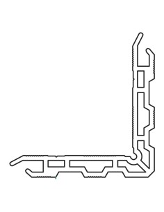 SC357-105 - Clamping corner cleat for internal chambers - T   35,7 mm