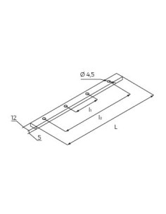 HE-GPR-200 - GIUNTO lg. 180 mm CON 4 FORI PER PROFILO HE-PR201 2