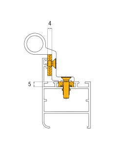 0107 - Kit d’adaptation pour charnières H2S - chambre européenne et R40 2
