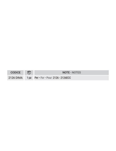 2126.DIMA - Template in stainless steel for pivot 2126