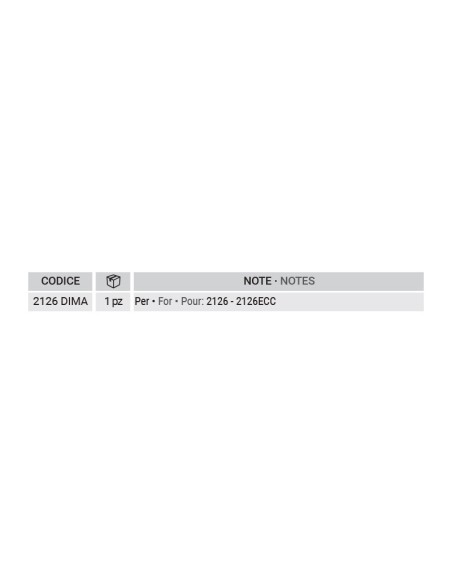 2126.DIMA - Template in stainless steel for pivot 2126