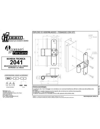 2041 - Bandella a T Serie 20 - I   63,5 mm Collo   10 mm