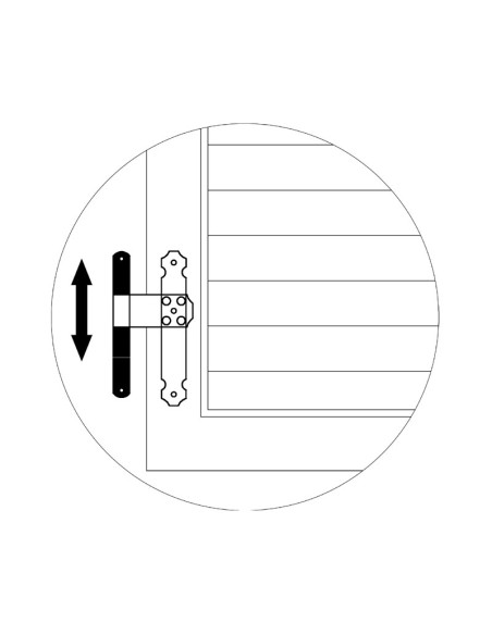2120RV - Plate mounted pivot 20 x 03 mm, adjustable - Offset   24 mm