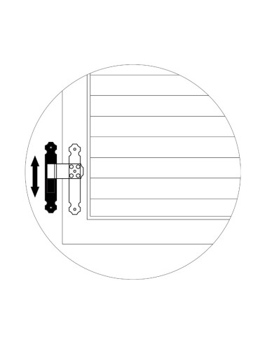 2123RV - Plate mounted pivot 20 x 03 mm, adjustable - Offset   23 mm