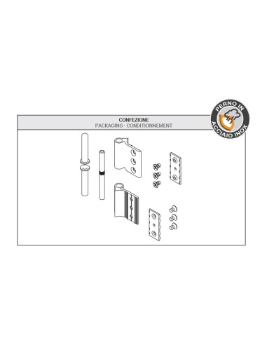 AP045 - Hinge for rounded edge internal aluminium doors