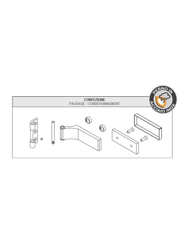 CV0106 - Hinge for internal glass / aluminum door