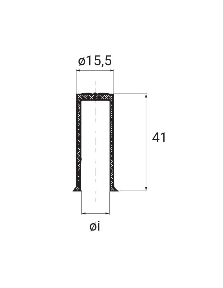 3022 - Boccola di adattamento nylon nero ø interno 10 mm