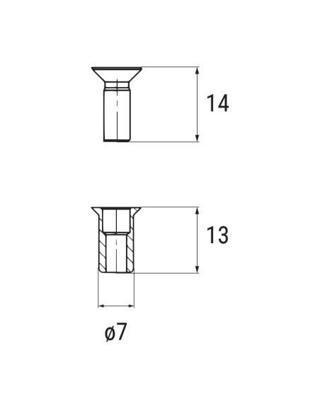 0114 - Kit di fissaggio (20 inserti + 20 viti M5)
