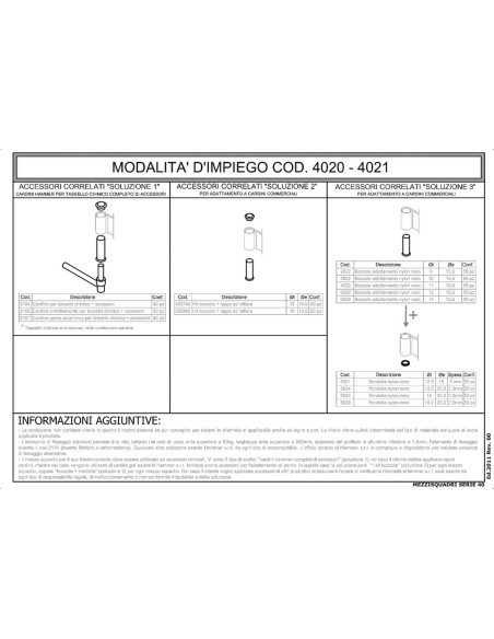 4020 - Bandella mezzo squadro I   33 mm - Serie 40