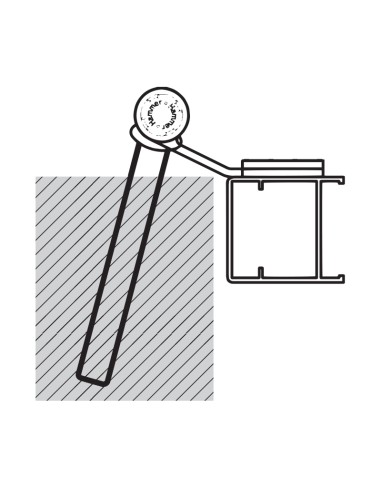 4021 - Bandella mezzo squadro I   23 collo 22 mm Serie 40