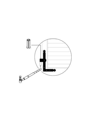 L7021SX - Shutter hinge left side - Series 70 - I   63,5 mm