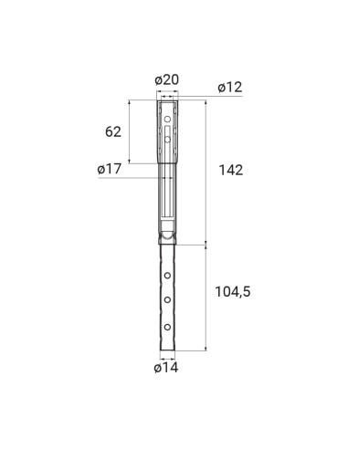 93104 - External wall plug for shutter hinge