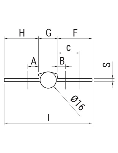 AG-105 - Cerniera porte interne alluminio/legno 3+2 fori