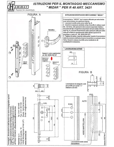 3421 - MECCANISMO MIZAR BIDIREZIONALE PER R40