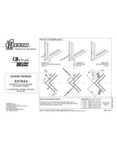 E4.200 - "Multifixing corner cleat ""Extra4"" for external chamber"