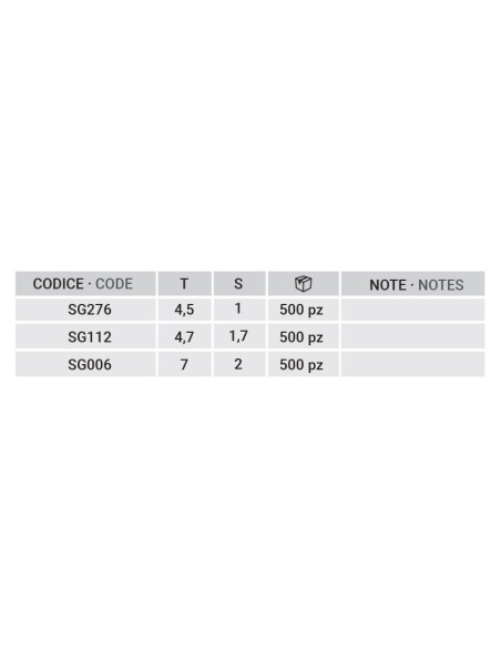 SG276 - Squadretta allineamento portaguarnizione 1x4,5