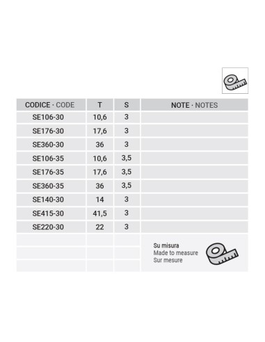 SE106-35 - Squadretta camera esterna cianfrinare ed incollare