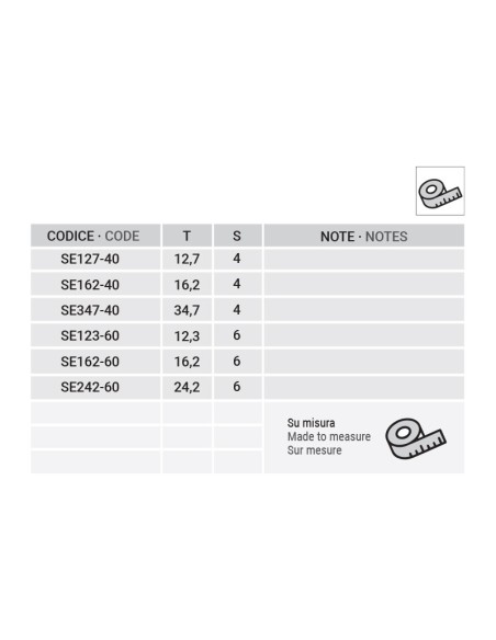 SE162-40 - Squadretta camera esterna cianfrinare ed incollare