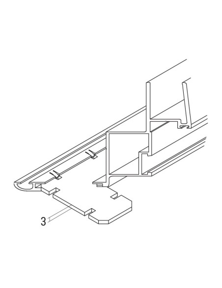SI1323 - Squadretta per imbotti alluminio estruso 40,5 mm