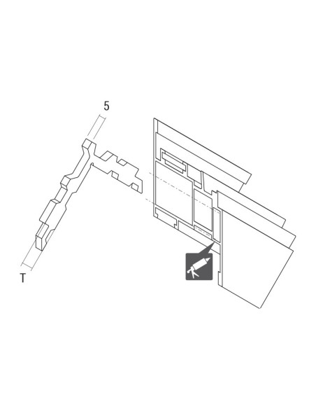 SE1551 - Corner cleat for external chambers (clamping and gluing)