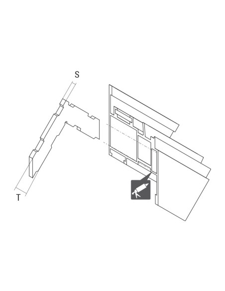 SE242-60 - Squadretta camera esterna cianfrinare ed incollare