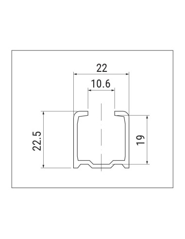 09033CATINF - Bottom hinge for blind shutters in aluminium - 45 mm