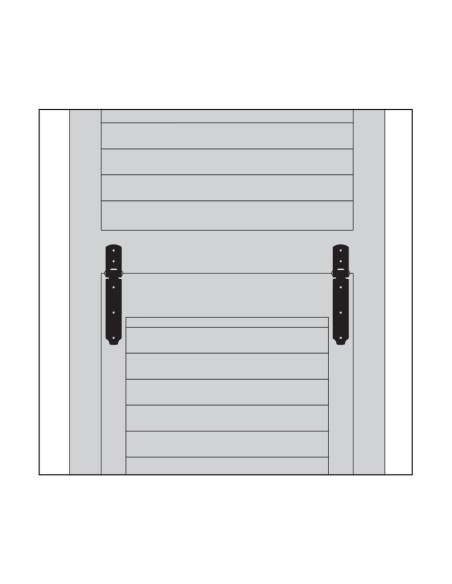 6019 - Charnière pour volet articulé avec axe inox - Recouvrement 14 mm