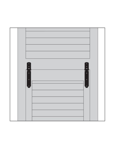 6019R - Charnière pour volet articulé avec axe inox - Recouvrement 7 mm