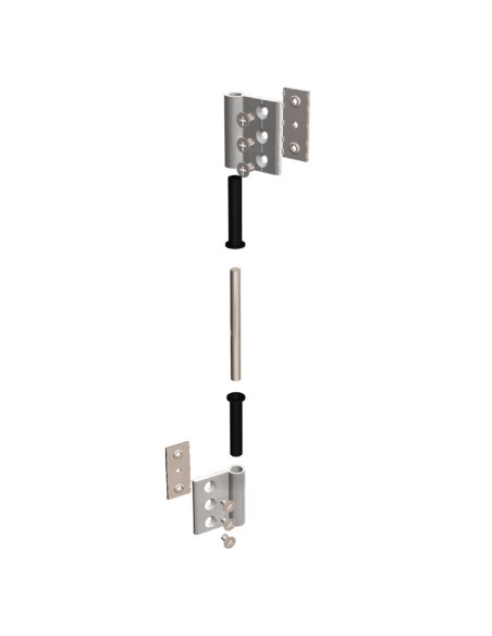 AN010 - Paumelle à deux lames en aluminium - Coplanaire