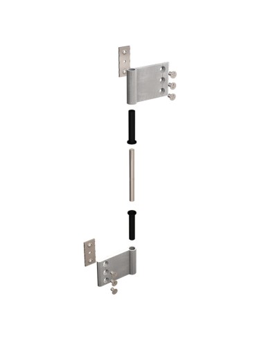 AN011 - Paumelle à deux lames en aluminium - Déport long
