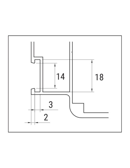 CA1327-141 - Butée de fixation lg. 14,1 mm avec trou M6