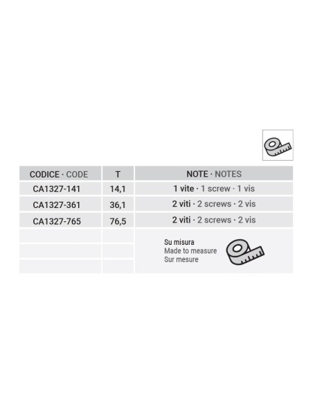 CA1327-141 - Butée de fixation lg. 14,1 mm avec trou M6