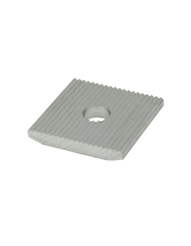 1062 - ROSETTA 40X40 mm con FORO 11 mm ALLUMINIO GREZZO