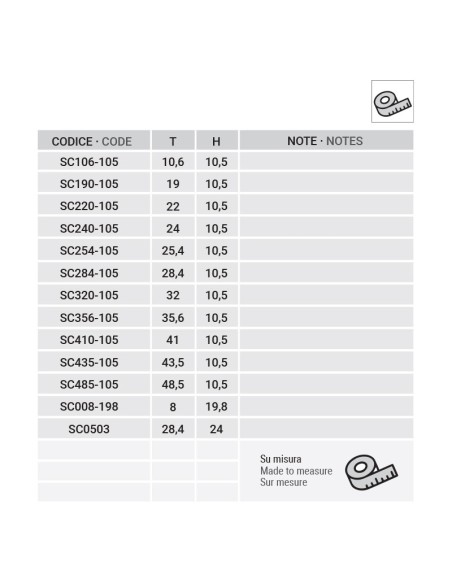 SC485-105 - Squadretta a cianfrinare camere interne T  48,5 mm