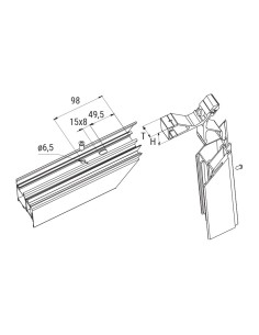 SH224 - Squadretta ad avvitare T   22,4 x H   36 mm 2