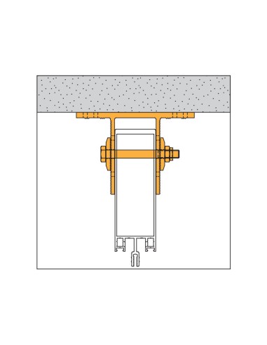 1060 - STAFFA FORCA CENTRALE ALL CON ROSETTE E COMPONENTI