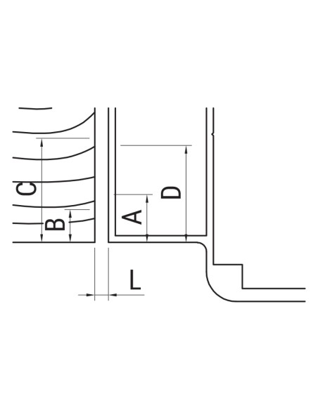 AG100 - Charnière pour portes d'intérieur en aluminium/bois, 3 trous