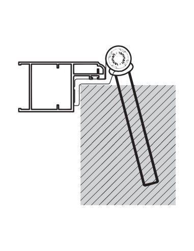 2080.120 - Noeud charnière ambidextre, système H2S - A   12 mm (4ème trou) - Déport   16 mm